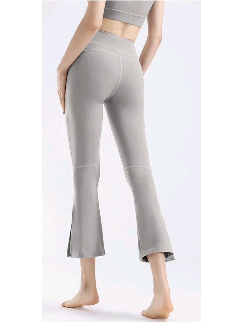 Athleta‎ Yoga Leggings Cropped Slit Flared Ruffle Bottom XXS #137